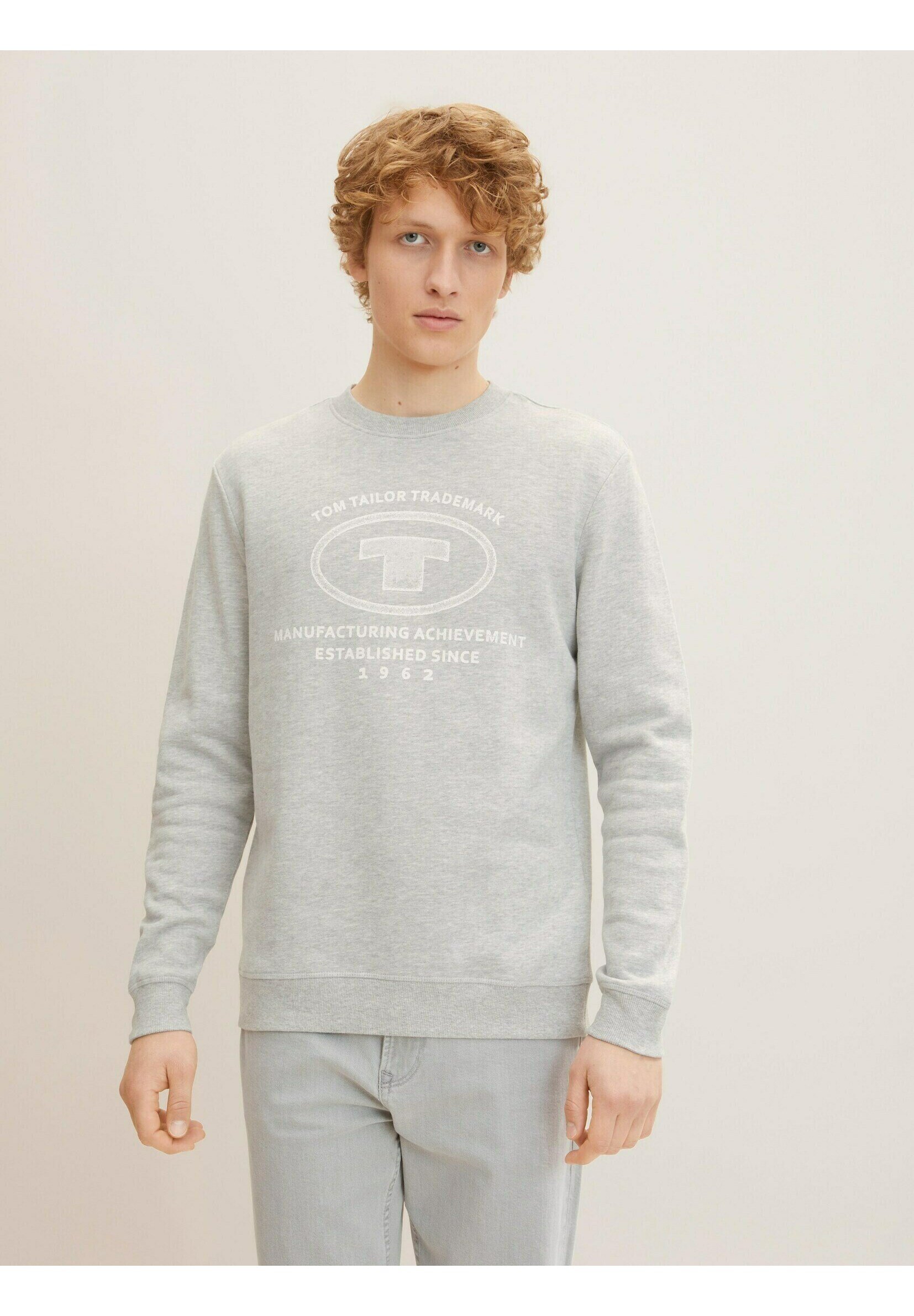 TOM TAILOR Sweater - ordinary grey melange/lichtgrijs - Zalando.nl