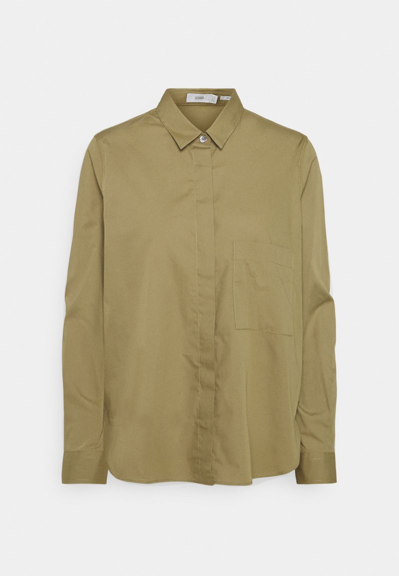 closed Overhemdblouse olijfgroen gemêleerd