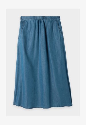 ONLY Carmakoma, CARBEA LONG SKIRT - Jeansrock - medium blue denim