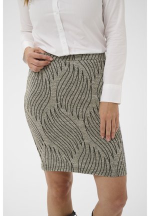 SMILLA JAQUARD - Minisukňa - feather gray mel big leafs