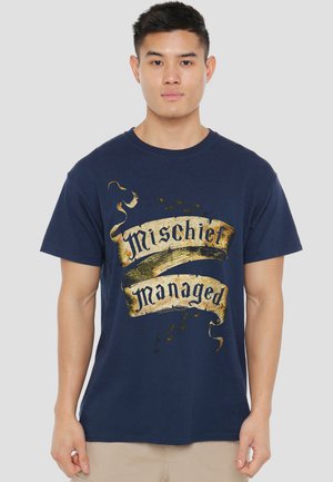 Cotton Soul, HARRY POTTER MISCHIEF MANAGED - T-Shirt print - dark blue