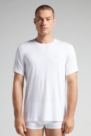 RUNDHALSAUSSCHNITT - Unterhemd/-shirt - white