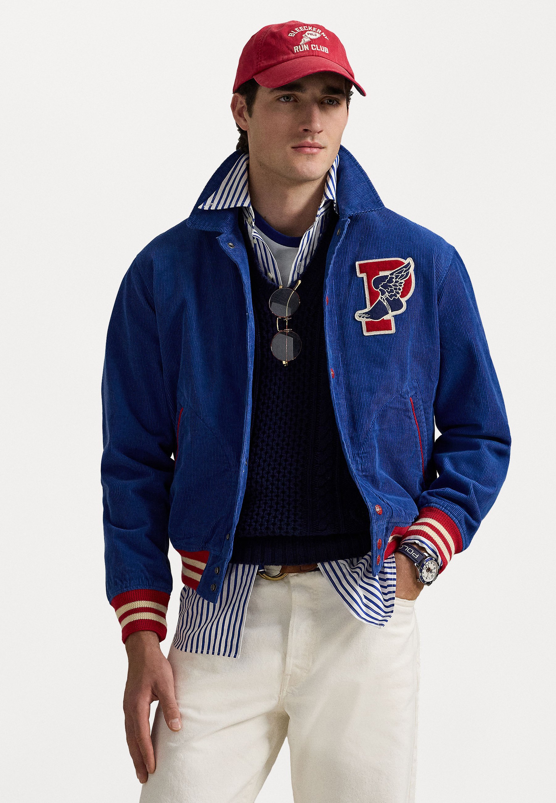 【Lsize】POLO RALPH LAUREN P-WING スタジャン Polo Ralph Lauren P-WING CORDUROY JACKET - Bomber Jacket - royal