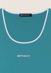 Freddy SLIM IN TESSUTO TECNICO CON BORDATURE A CONTRASTO - Top - turchese