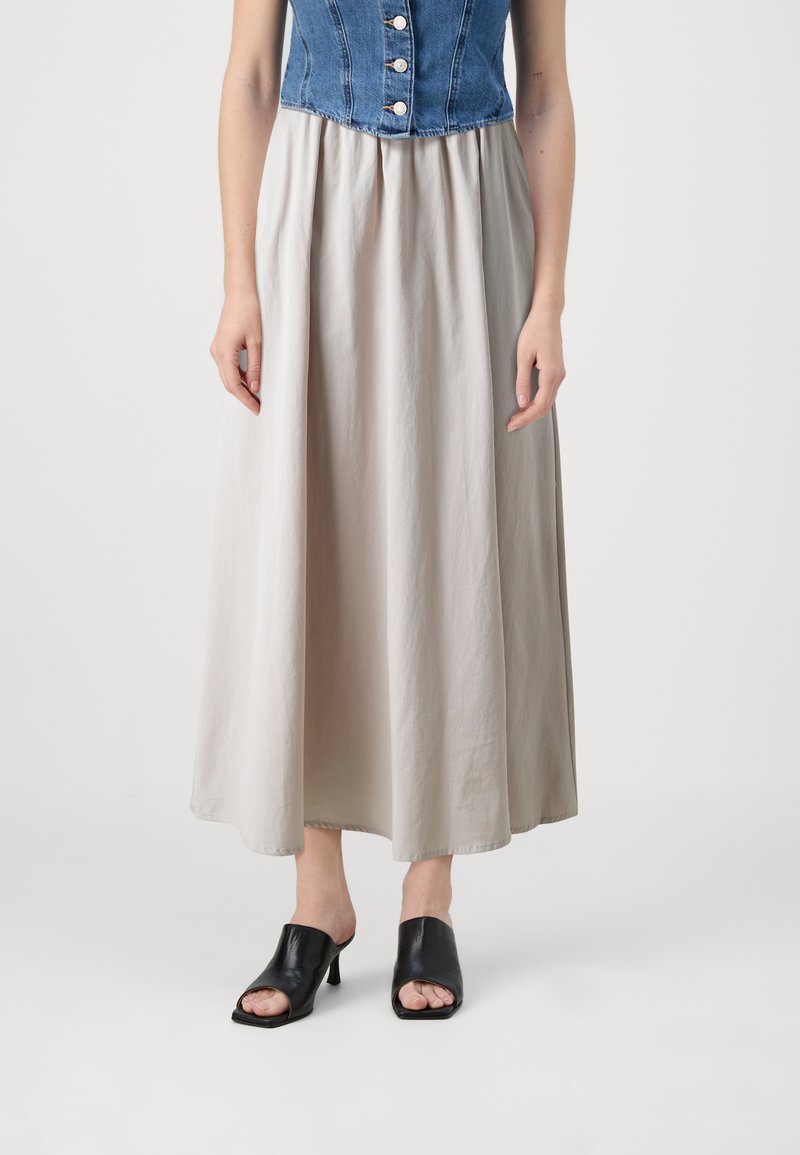 Vero Moda VMNINNA ANKLE SKIRT - Dolgo krilo - silver lining