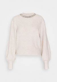 ONLELSA - Neule - pumice stone/white melange