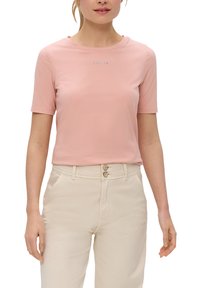 s.Oliver MIT LOGOPRINT - T-shirt basic - rosa