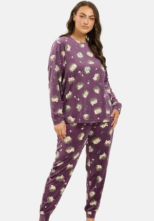 Yours Clothing, PLUS SIZE PYJAMAS SET - Pyjama - purple