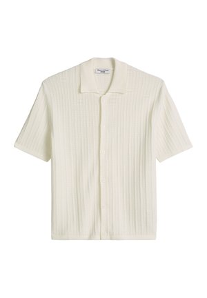Marc O'Polo DENIM, MARC O'POLO DENIM DFC KURZARM-STRICKJACKE IM POLOSTIL REGULAR MIT - Strickjacke - creamy white