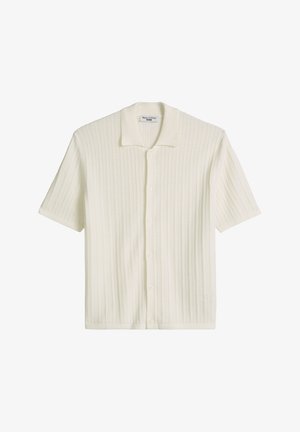 Marc O'Polo DENIM, MARC O'POLO DENIM DFC KURZARM-STRICKJACKE IM POLOSTIL REGULAR MIT - Strickjacke - creamy white