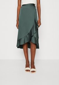 VILA VIELLETTE HW SU-EV - Falda acampanada - duck green