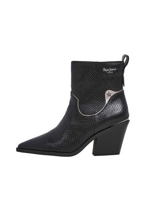 GINA SNAKE W - Bottines de cowboy / motard - black