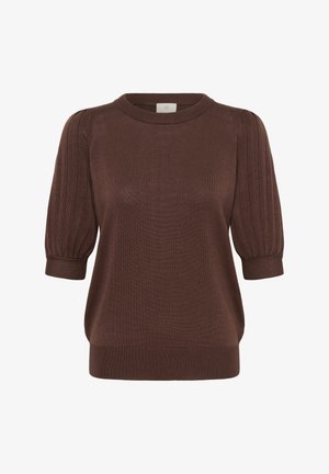 Kaffe, KALONE PULLOVER1/2 SLEEVELESS - Základné tričko - chocolate brown