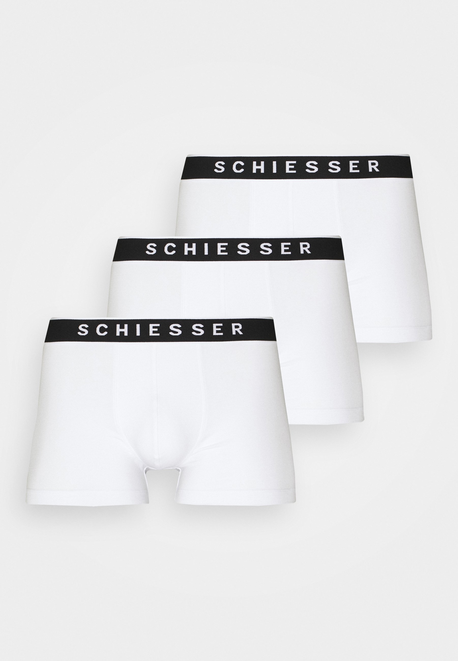Schiesser 3PACK Boxershorts Organic Cotton - 95/5 - Onderbroeken -  weiß/zwart - Zalando.nl