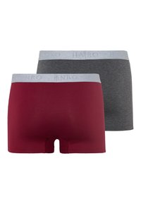 Hanro ESSENTIALS 2 PACK - Boxerkalsong - ruby/coal melange
