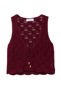 Stradivarius Gilet - dark red