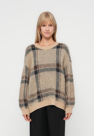ONLMARION LIFE O NECK  - Strikkegenser - humus