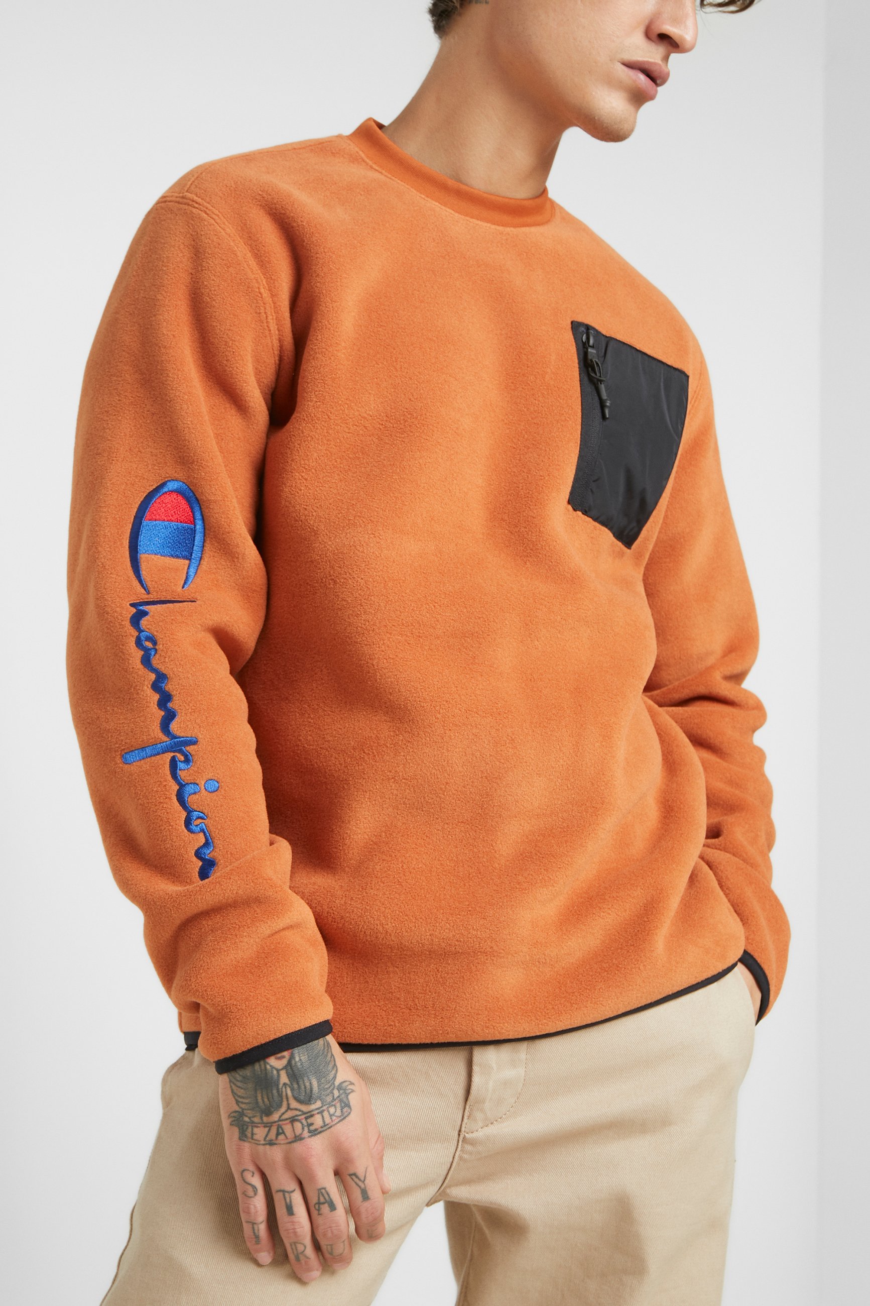 Champion Reverse Weave SLEEVE SCRIPT CREWNECK Fleecegenser Champion Reverse Weave SLEEVE SCRIPT CREWNECK Fleecegenser