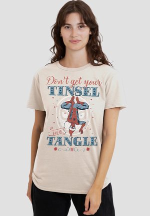 SPIDERMAN RETRO DON'T GET YOUR TINSEL IN A TANGLE - Print T-shirt - off-white