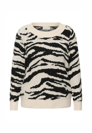Kaffe Curve, KCSANDIA - Pullover - turtledove black animal