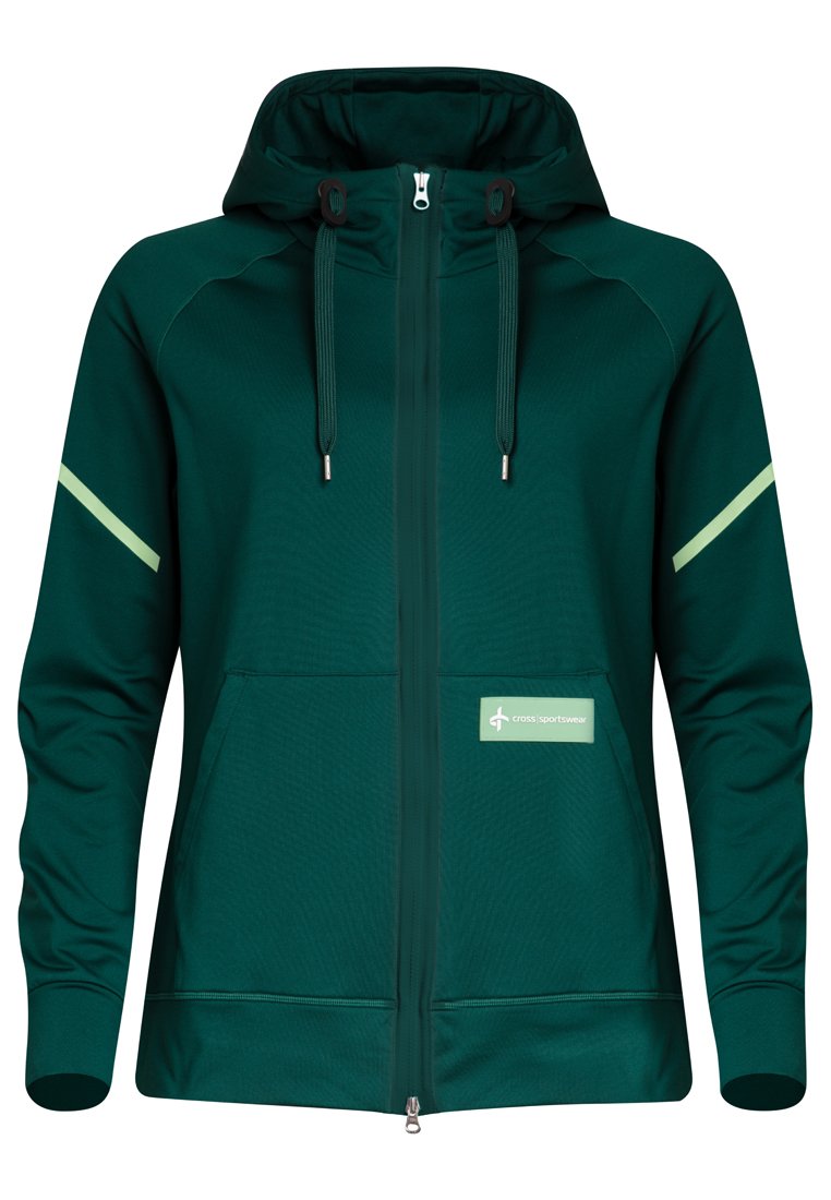 Cross Sportswear Sweater met rits donkergroen Cross Sportswear Sweater met rits donkergroen