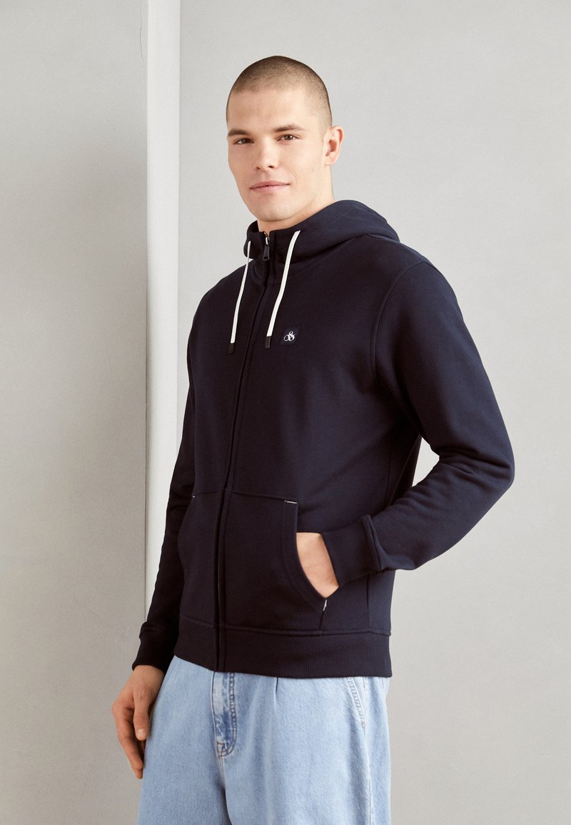 Scotch & Soda REGULAR FIT ESSENTIAL BADGE QUARTER ZIP Bluză de molton