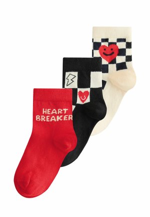 HEART 3 PACK   - Sokken - red black