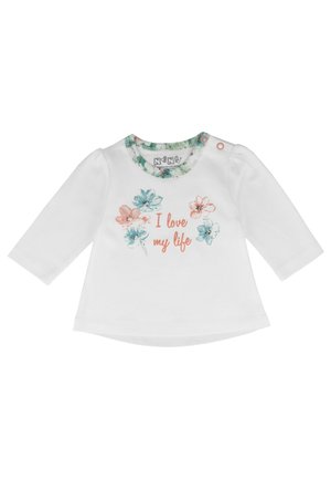 FLORAL - T-shirt à manches longues - weiß