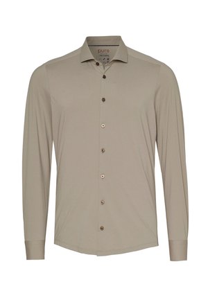 Overhemd - bruin beige