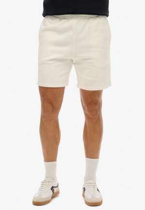 Superdry & Co EMBOSSED - Pantalon de survêtement - new chalk white