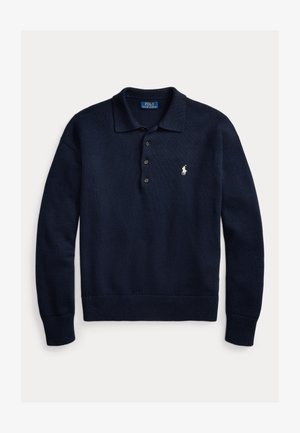 Polo Ralph Lauren, RELAXED FIT FLAG COTTON SWEATER - Vesta - navy combo