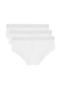 Witte katoenen slipset van drie, met een zachte, elastische tailleband met het "Marc O'Polo" logo. Vloeiende textuur en klassieke snit.