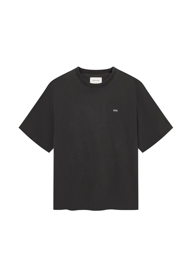 WOOD WOOD WWGARY TEE OBJECT 25207 - Triko s potiskem - washed black ...