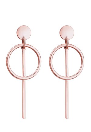 Elli CIRCLE STICK BASIC - Kõrvarõngad - rosegold-coloured