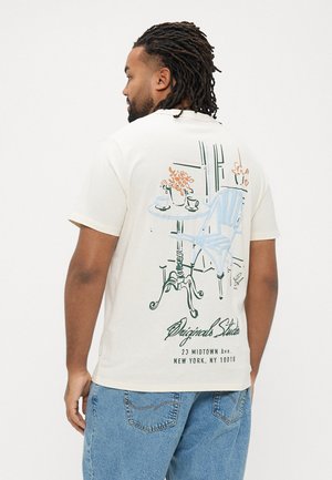 JORBEDFORD SKETCHED TEE - T-Shirt print - antique white