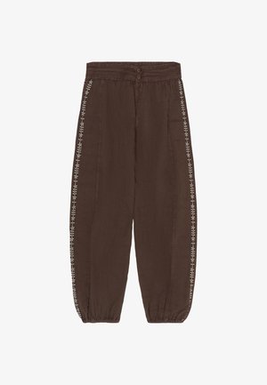 BIMBA Y LOLA, BIMBA Y LOLA PANTALÓN BOMBACHO BORDADOS MARRÓN - Nohavice - marron