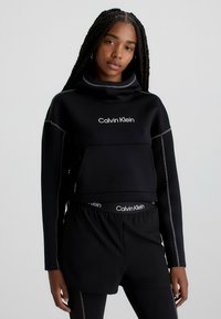Calvin Klein Performance - Felpa con cappuccio - black beauty Immagine in miniatura 1