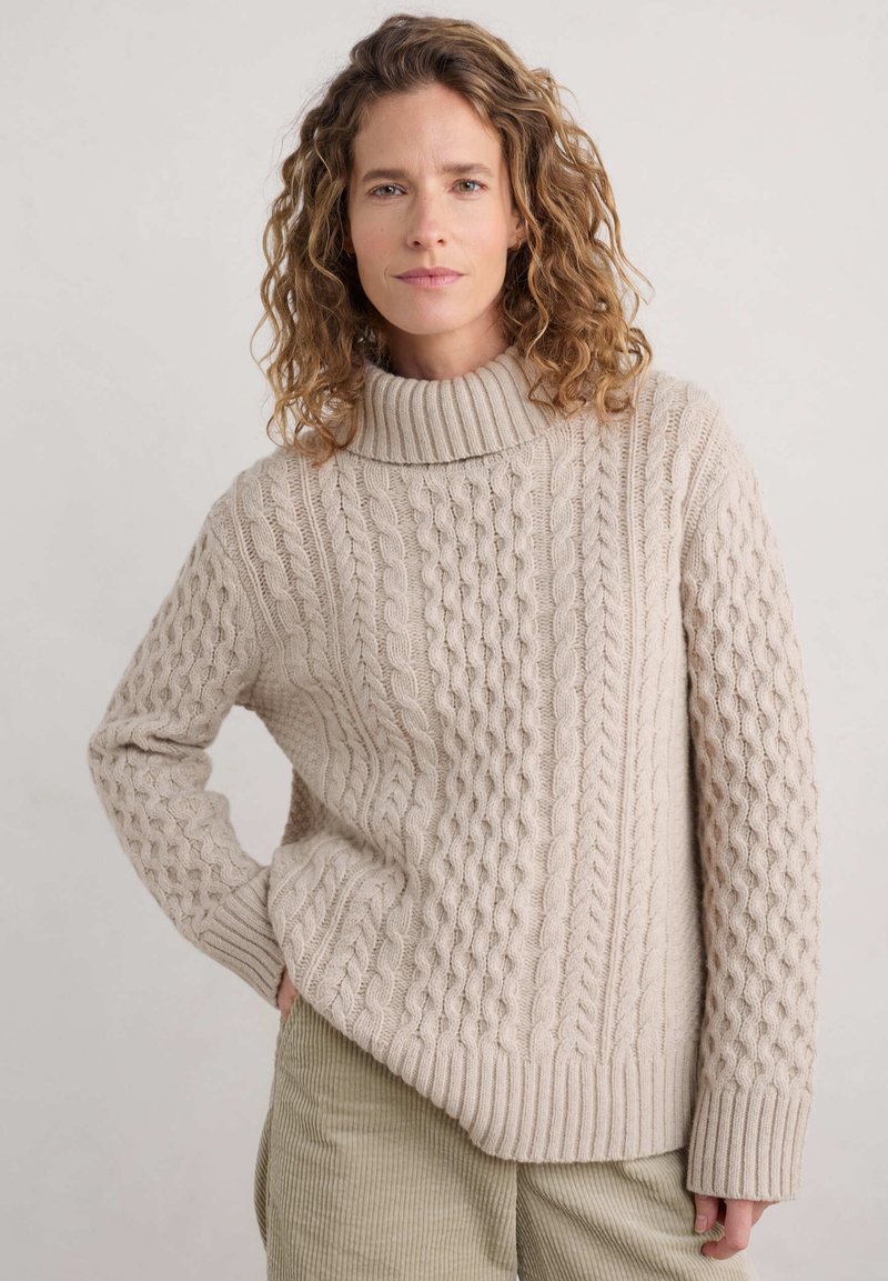 Seasalt Cornwall Striktrøje - natural aran