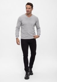 Felix Hardy BASIC V NECK ARM PATCH DETAIL - Trui - grey