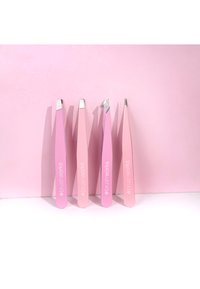 Brushworks 4 PIECE COMBINATION TWEEZER SET - Set de maquillage - pink