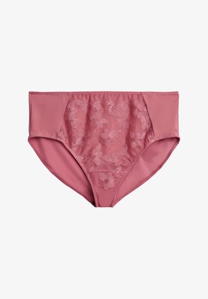 Hoogwaardige roze onderbroeken met bloemendessin op het voorpaneel en een soepele stof aan de zijkanten en achterkant.