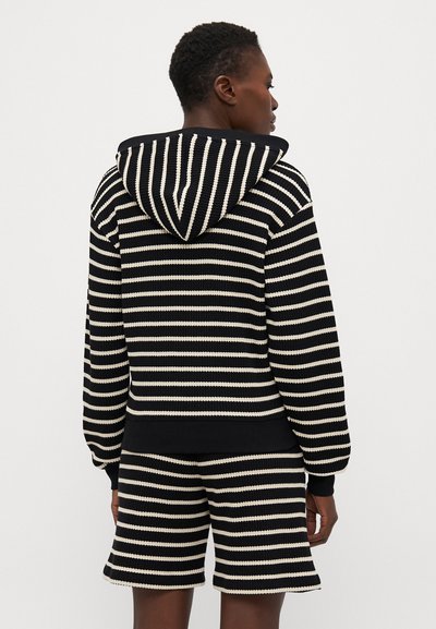 Emporio Armani HOODED FULL ZIP - Pyjamasoverdel - black/white