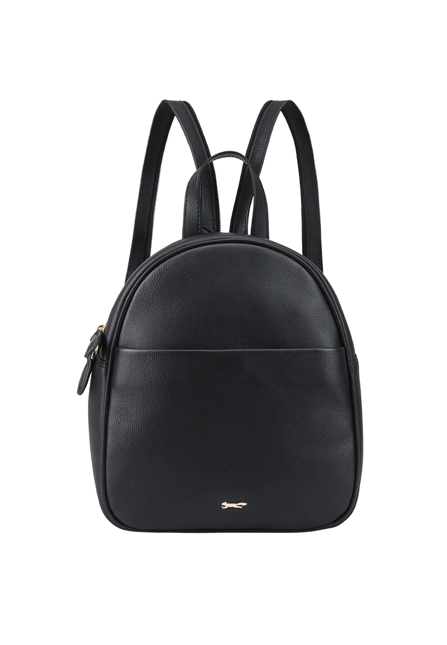 Paul Costelloe Black Pebbled Leather Backpack Zip Pocket Adjustable Straps Gold Paul Costelloe Backpacks for Women for sale | eBay main image 2