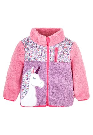JoJo Maman Bébé UNICORN APPLIQUÉ BORG - Zip-up sweatshirt - lilac