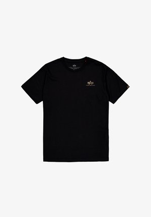 Alpha Industries, T-shirts basic - black shiny gold