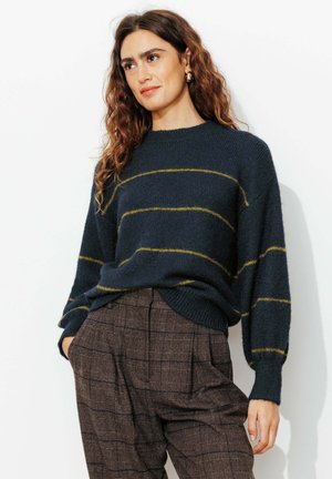MOELLEUX - Pullover - rayé marine