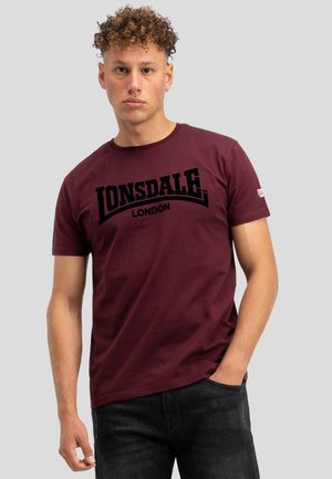 Lonsdale ONE TONE - T-shirt con stampa - dark red