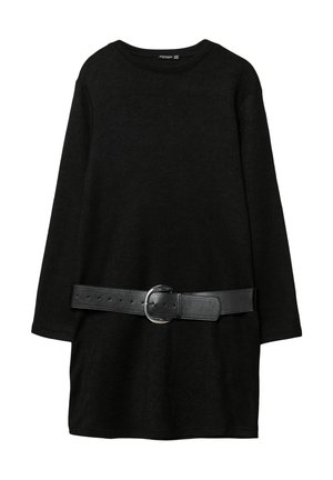 SHORT WITH BELT - Robe pull - black