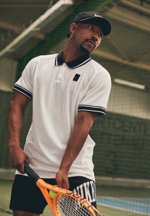 Nike Performance HERITAGE - Polo marškinėliai - white/black