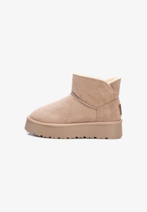 XTI Stivaletti con plateau - beige